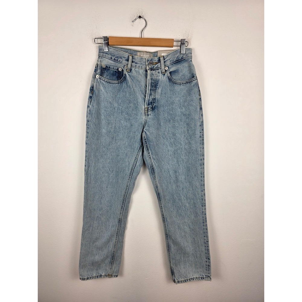 Everlane The 90's Cheeky Jean Light Blue High Rise Organic Cotton 25 Crop NWT